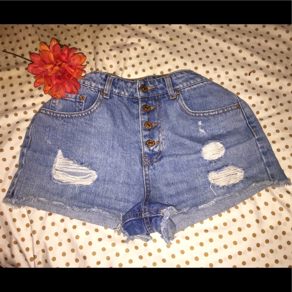 High Waisted Denim Shorts